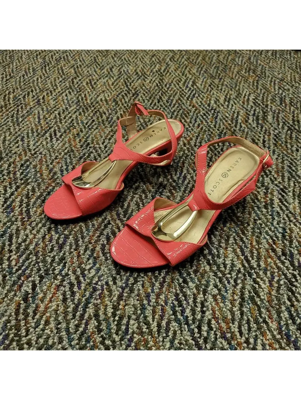Karen Scott Danee Open Toe Dressy Heels Size 9.5